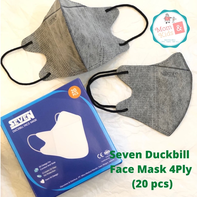 Masker Seven Duckbill 4 Ply ( 20 pcs) / Seven Duckbill Face Mask 4Ply