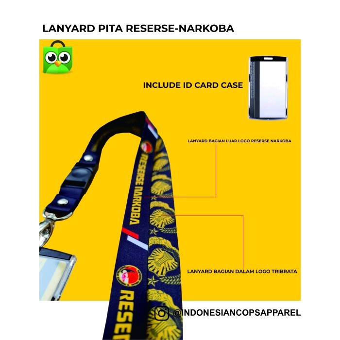 

Mantap Lanyard Pita Reserse-Narkoba (Kalung Id Card) Promo