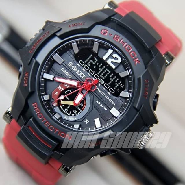 Jam Tangan Casio Gshock GR100 Jam Pria Water Resist Renang - Hitam tali Merah