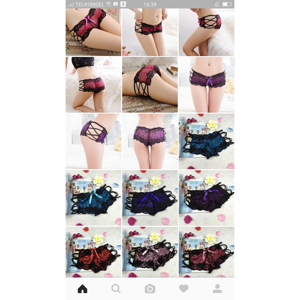 EXLUSIVE CD RENDA BOXER G STRING LINGERIE G STRING SEXY PANTY SEAMLESS CD 4060 BERKUALITAS