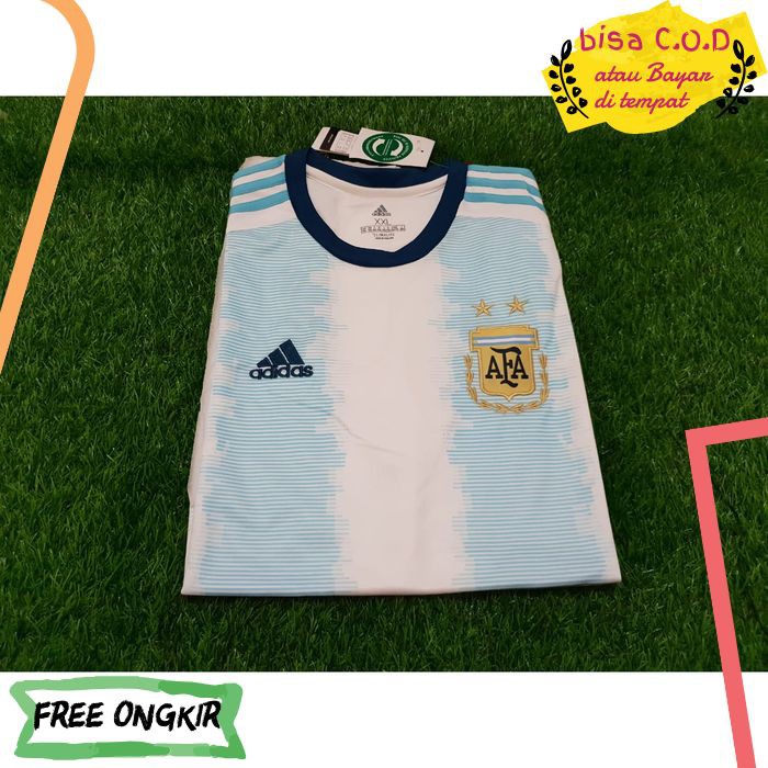 [COD]317 BIG SIZE JUMBO 2XL XXL  JERSEY BOLA ARGENTINA HOME COPA AMERICA GRADE ORI BAJU MURAH