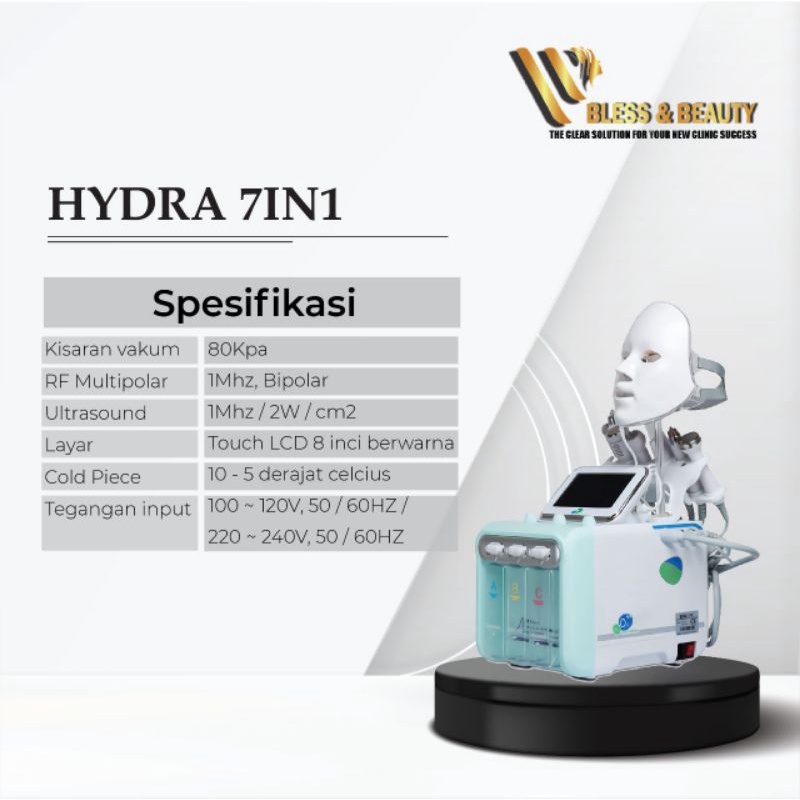 Mesin RF Hydra dermabrasion 7in1 Radio frekuensi vacum dermabrasio