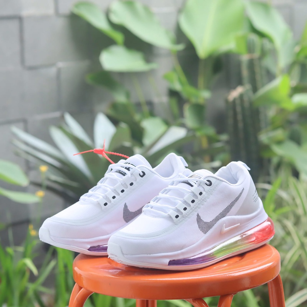 SEPATU NIKE A1RMAX 720 SHIELD FOR WOMEN TOSCA - PINK - PUTIH SIZE 36-40 IMPORT VIETNAM-Putih Sol Pelangi