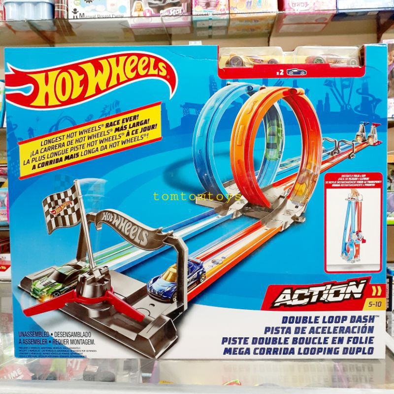 Jual Hot Wheels DOUBLE LOOP DASH Track 