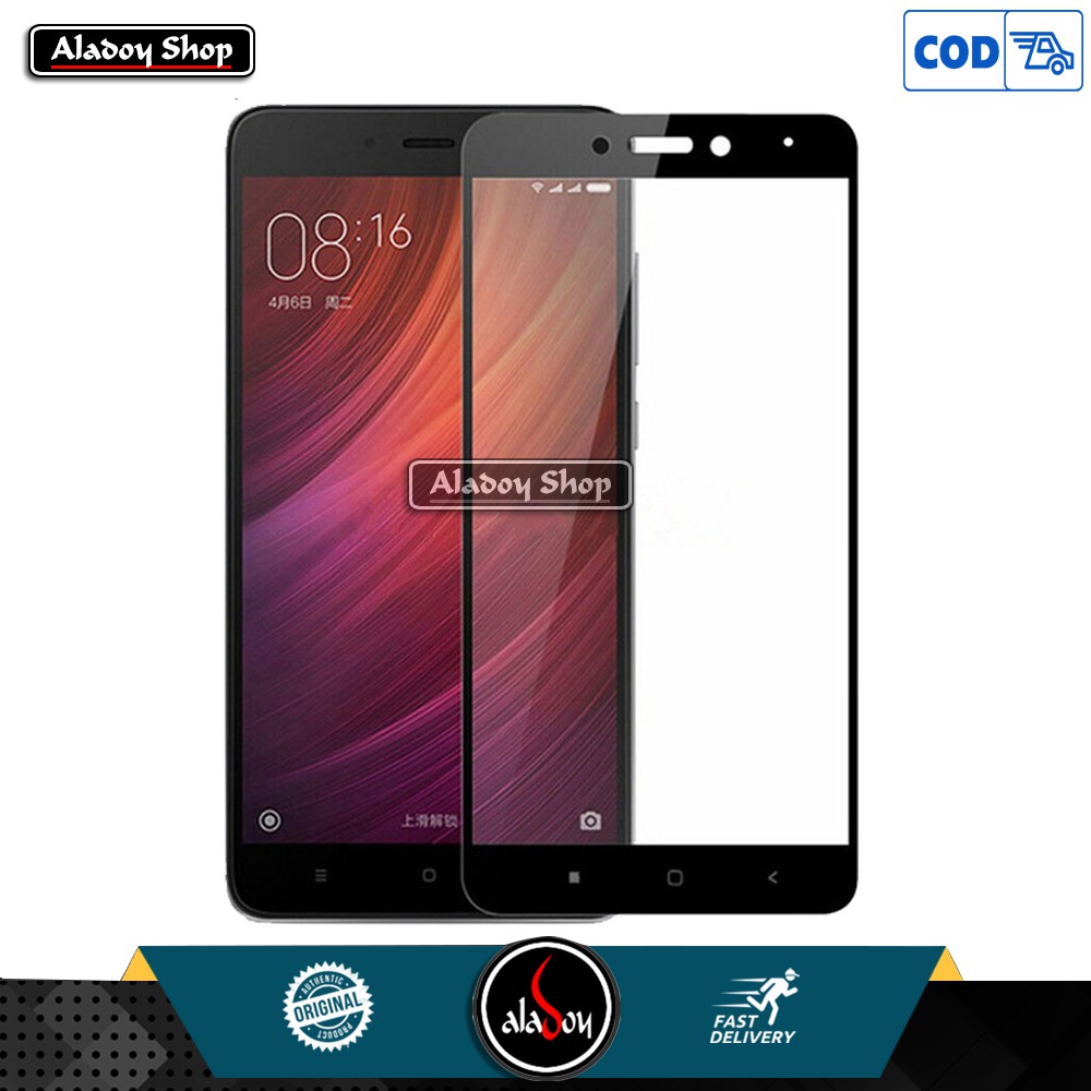 Tempered Glass Xiaomi Remi Note 4 / 4X Antigores Kaca Pelindung Layar Screen Protector Full Cover