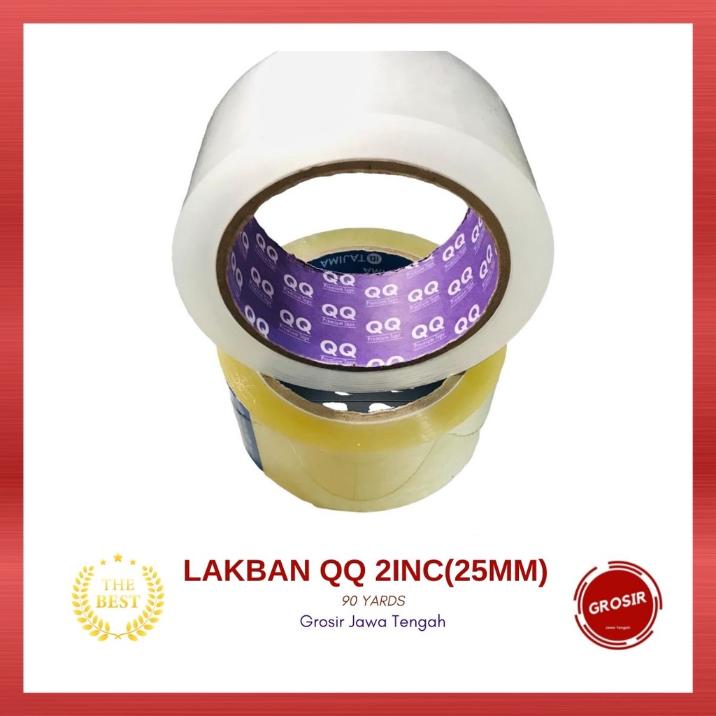 

GROSIR JATENG Lakban Premium Tape 2inch(45mm) 90Yards Tebal Murah Super Lengket