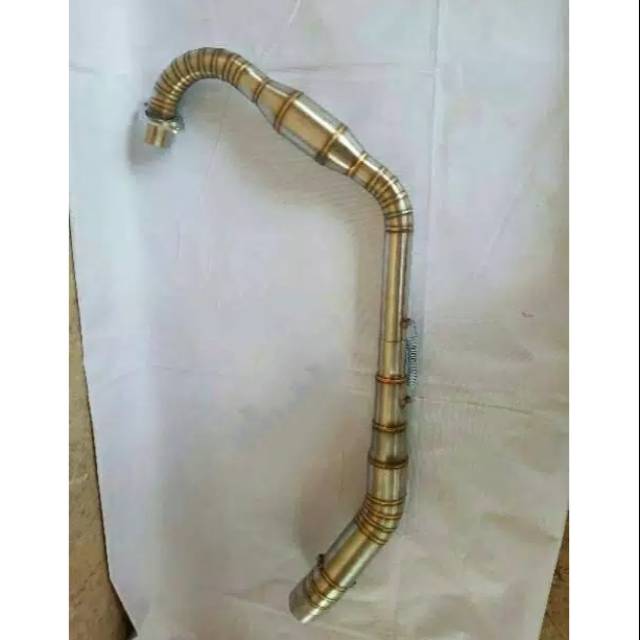 Leher stainless boom tengah Full Cacing untuk Megapro/GL/Tiger dll