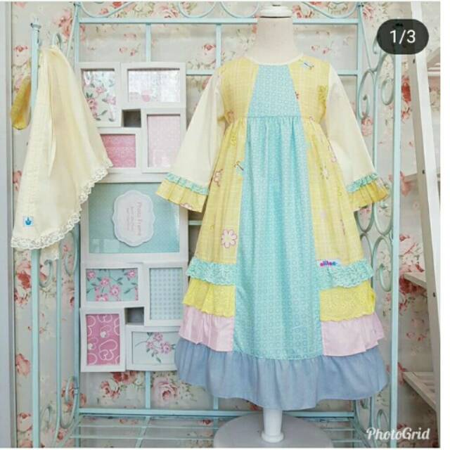 gamis baby, anak s.d remaja katun jepang alilac