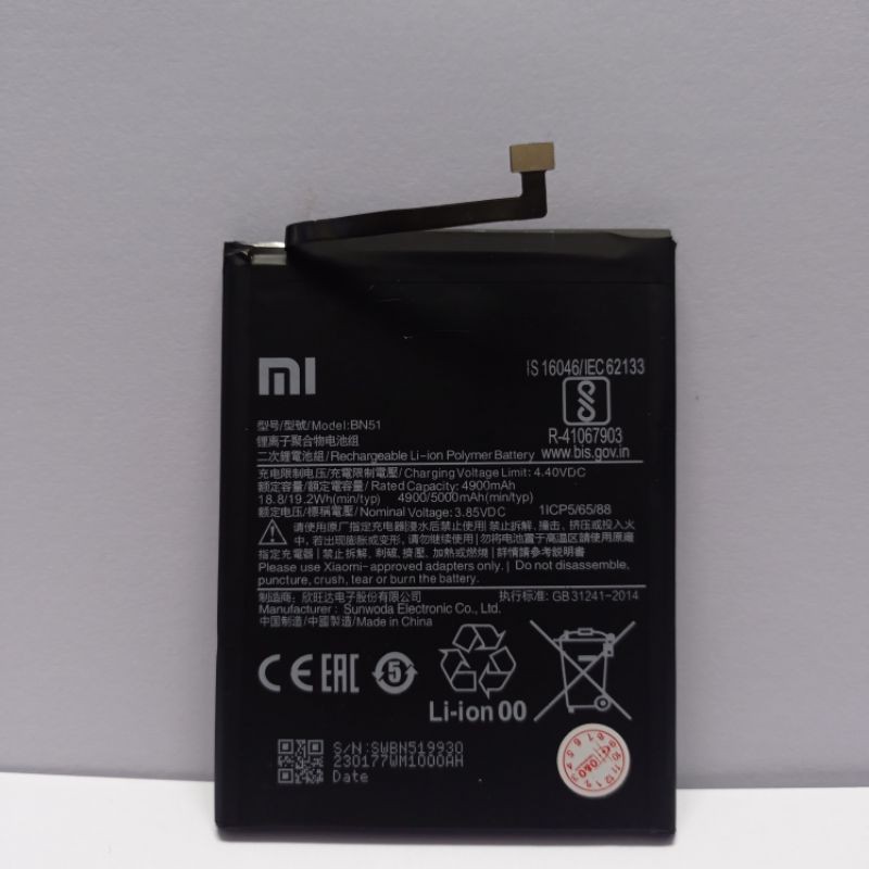 BATERAI BATRE BATTERY XIAOMI REDMI 8 / REDMI 8A BN51 ORIGINAL