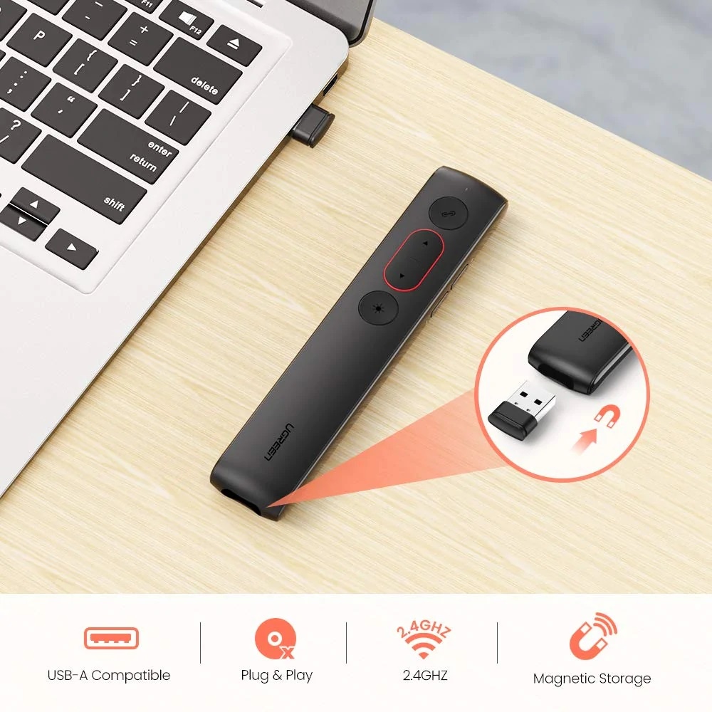 Ugreen 60327 Wireless Presenter Black