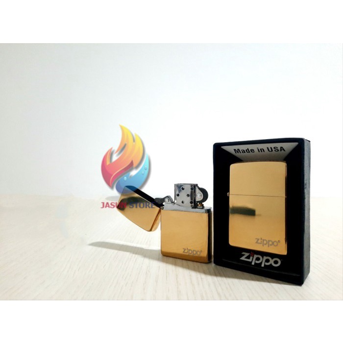 Korek Api Zippo Yellow Gold Matte Grade Ori