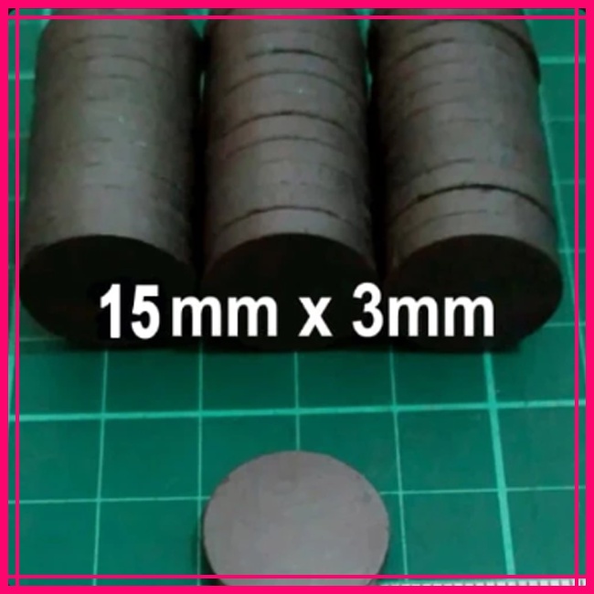 (10pcs) Magnet Hitam Magnet Ferrite Magnet Kulkas Mgnet Koin Magnet Bulat