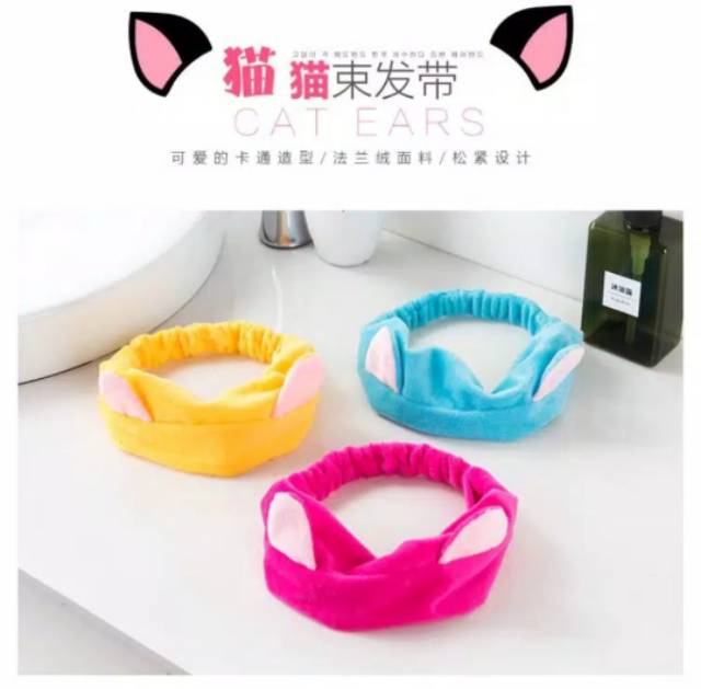 [JUNECOLLECTIONS] BANDO KOREA BENTUK TELINGA KUCING HEADBAND BANDO MANDI #1133