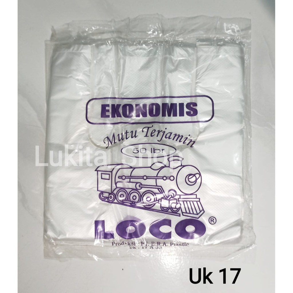 Kantong Plastik Kresek Loco Ekonomis Bening Ukuran 17