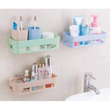 Rak Toilet kotak/ Rak Tempel Dinding Kamar Mandi