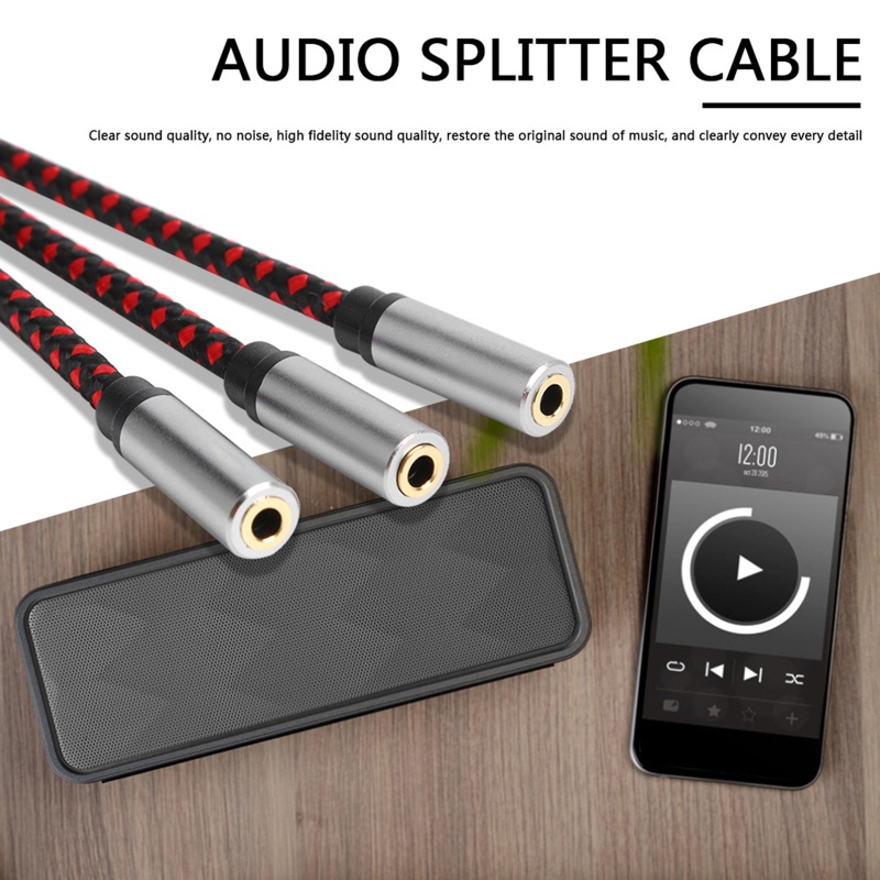 Bt USB C Ke 3.5mm Headphone Splitter, Tipe C Ke Triple Kabel Adaptor Port 3.5mm Untuk Note10 /9/S22/S21/S20