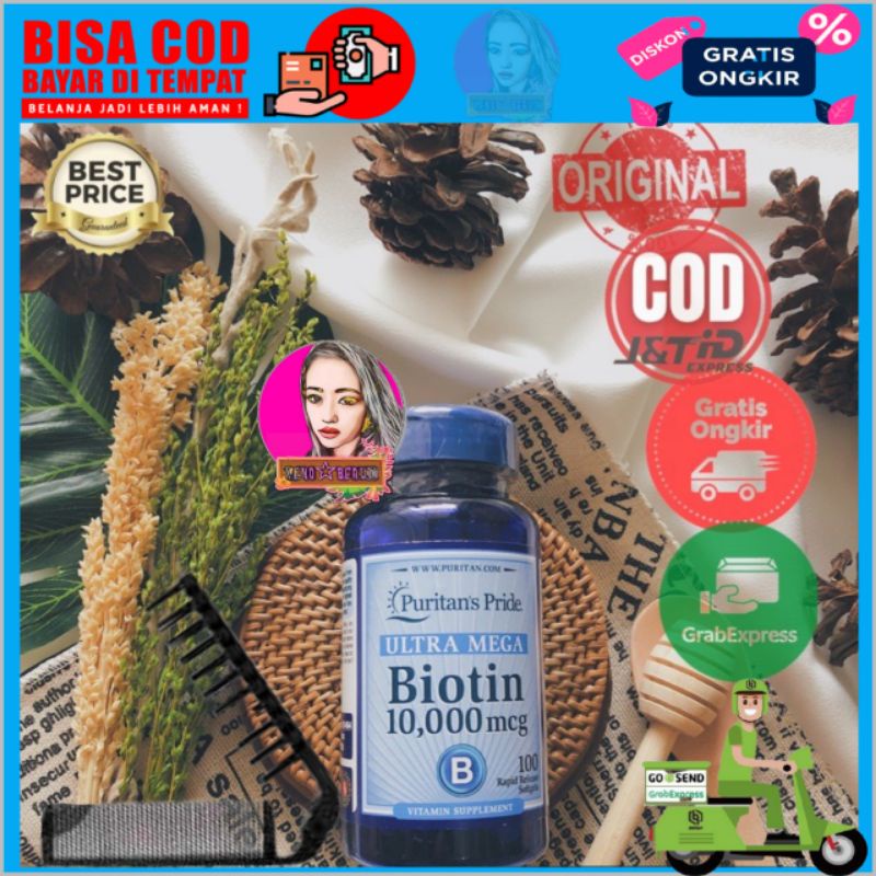 Puritan Biotin 10000 mcg - repack softgels puritan's pride USA