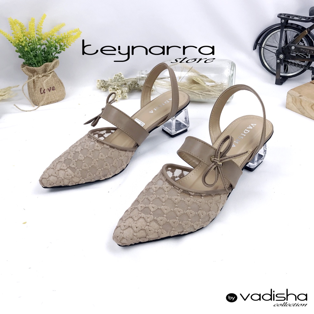 keynarra Best Quality Heels Pump Whit 5 Cm kaca vanilaa PH-07