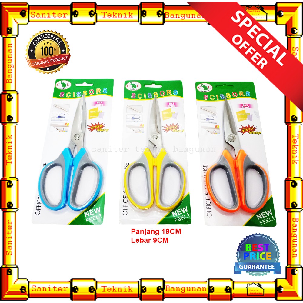 Gunting Kertas Scissors Warna CL-6015