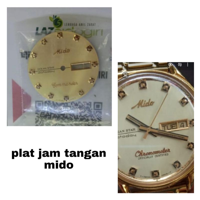 plat mesin jam tangan mido