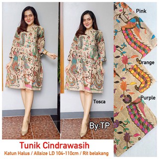 BATIK TUNIK CENDRAWASIH BAJU  ATASAN  BATIK WANITA MODERN 