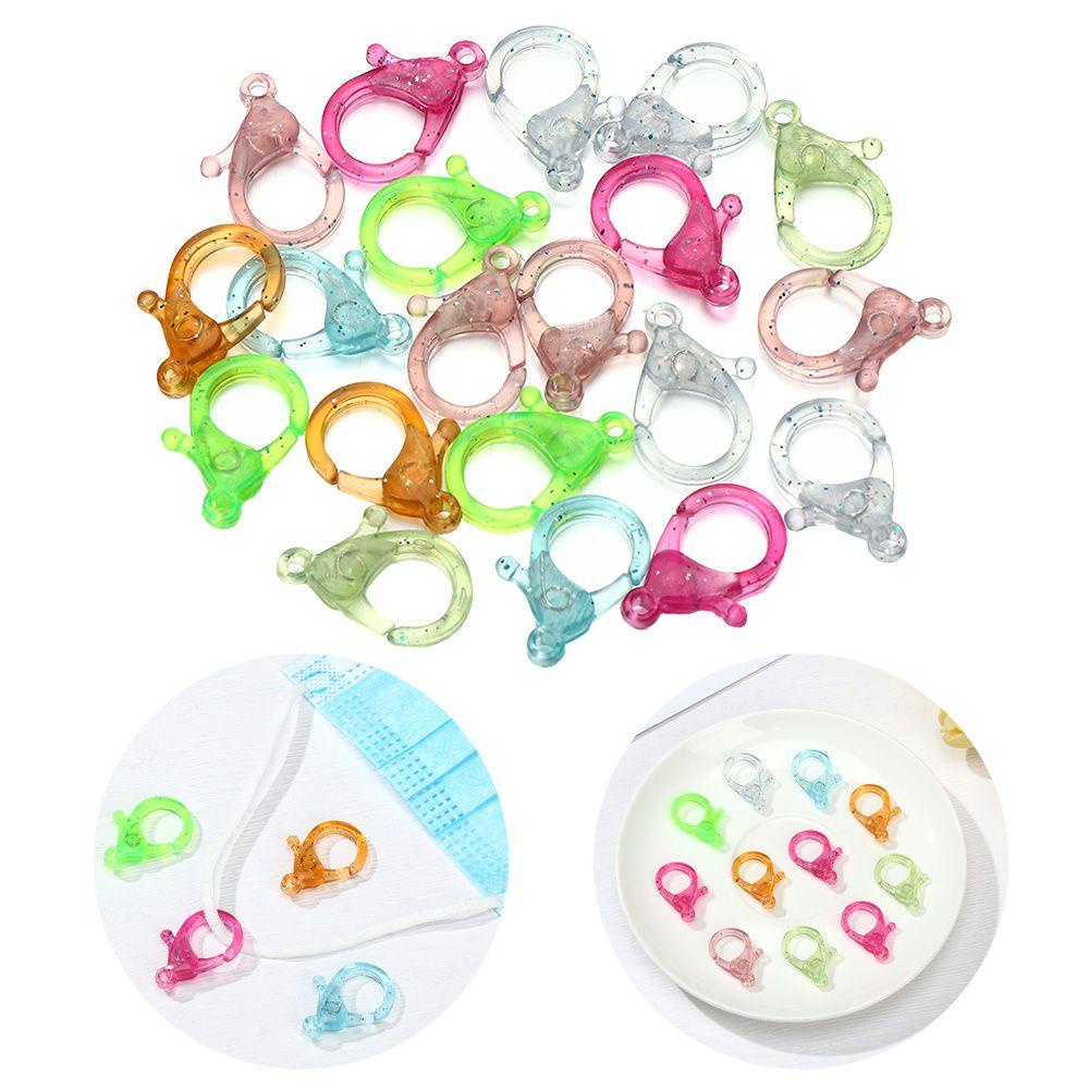 Wonder 10Pcs/Lot Plastik Lobster Clasps Gelang DIY Kerajinan Membuat Perhiasan Aksesoris Gesper Akrilik Kecil