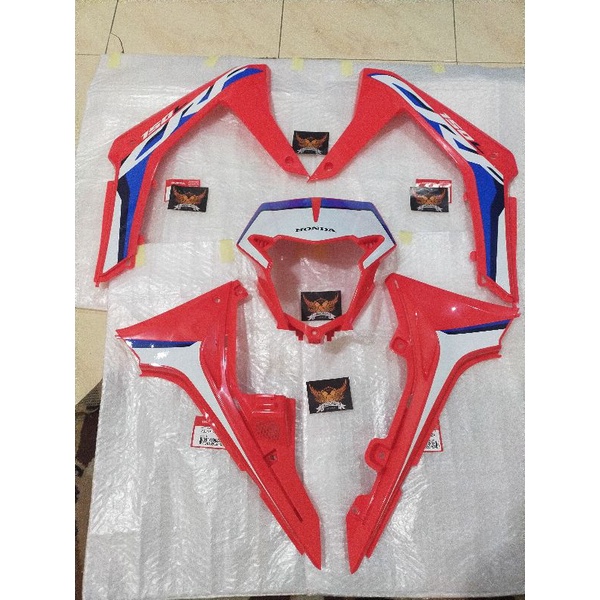 cover body sayap set new crf 150 l crf150l merah 2021 ori ahm