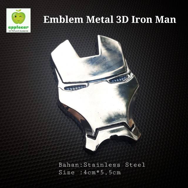 Emblem Metal Stiker Tempelan 3D Ironman