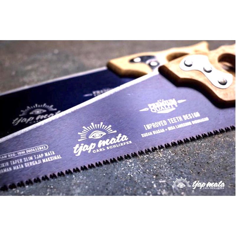 GERGAJI KAYU CAP MATA 18 inch/HAND SAW NO 177 SUDAH DIASAH SIAP PAKAI