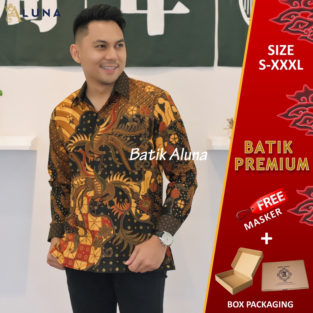 BAJU BATIK PREMIUM PRIA EXCLUSIVE LENGAN PANJANG KEMEJA BATIK PRIA REGULAR SOLO MODERN PCW 097