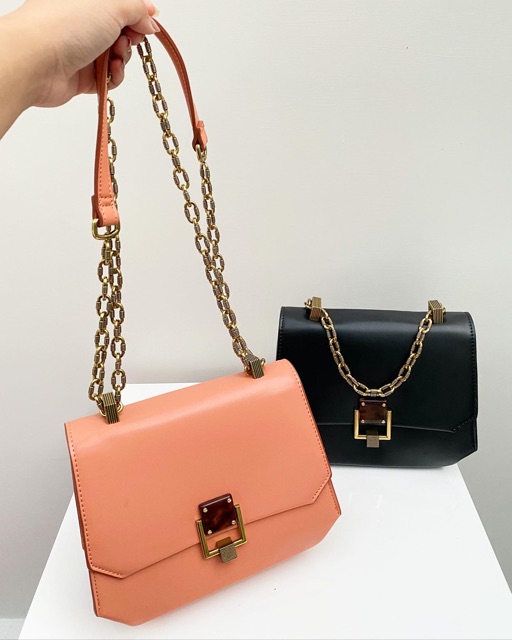 SALE Chain Handle Geometric Crossbody Bag