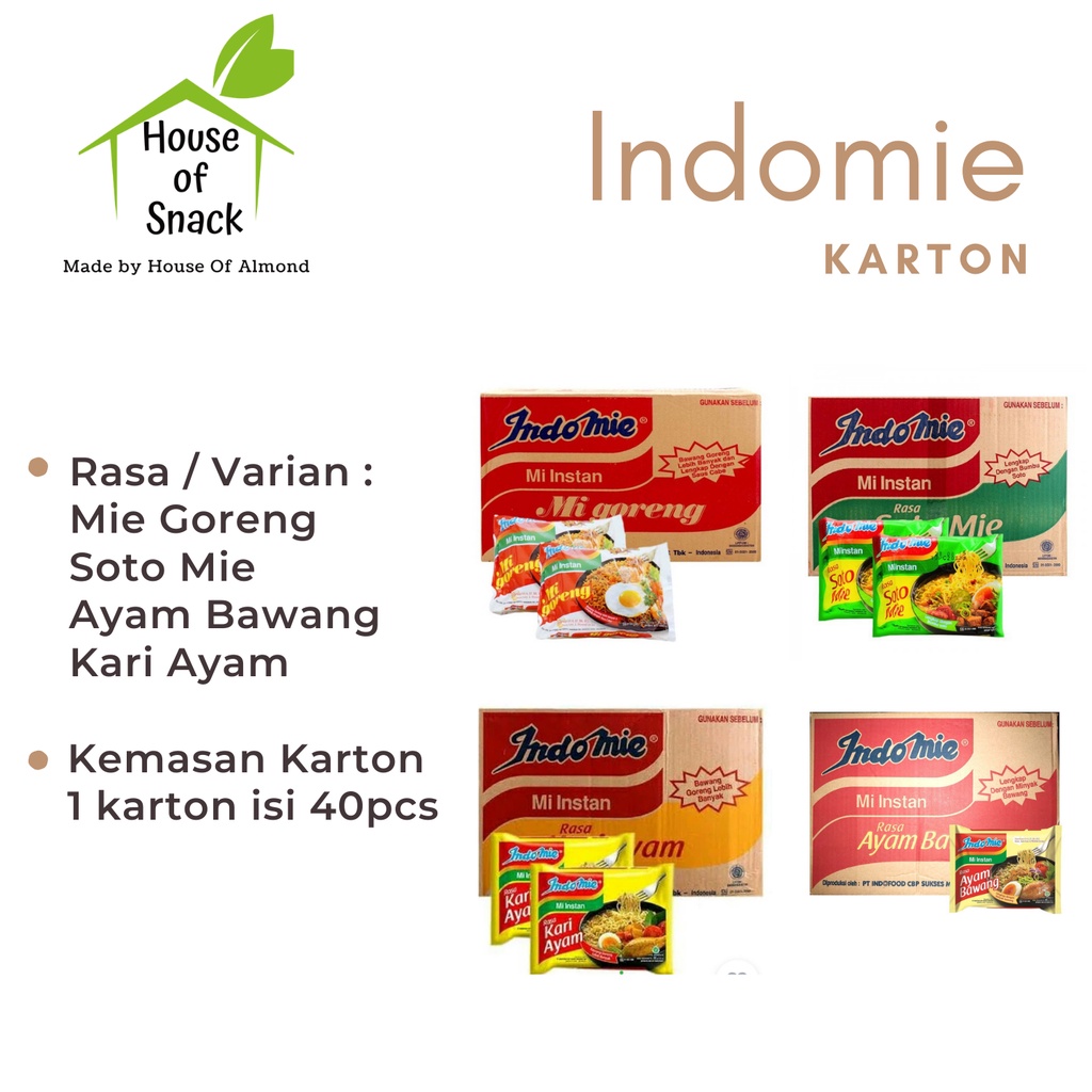 

Indomie Kemasan Kardus (1 Karton isi 40pcs)