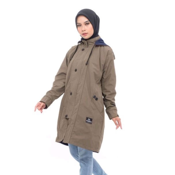 Jaket syar'i Jaket muslimah Jaket syari Parka cewek Parka wanita jaket wanita jumbo