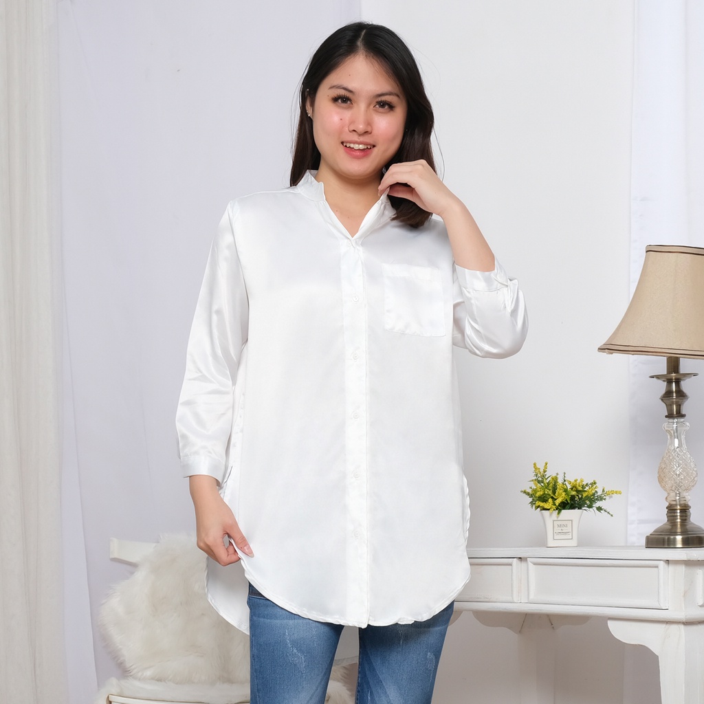 Kemeja Shanghai/Kemeja Satin/Kemeja Wanita/Atasan Wanita