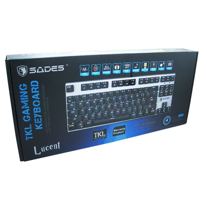 Sades LUCENT - Mechanical TKL RGB - Original Garansi Keyboard Gaming