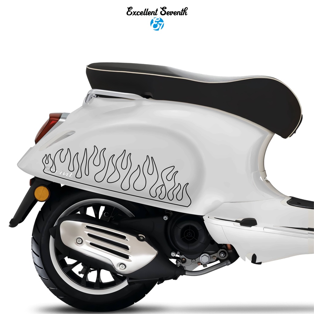 Jual STRIPING VESPA MATIC / STICKER / STIKER CUTTING VESPA MATIC / FLAME / API / JUSTIN BEIBER