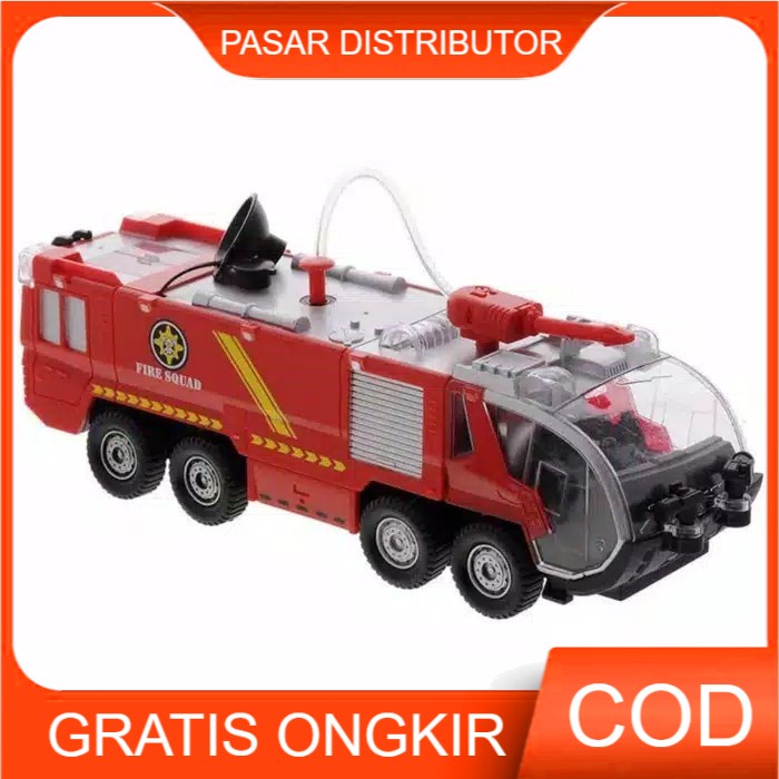 Mainan Anak Fire Squad Fireman Truck - Truk Pemadam Kebakaran - Mainan Anak