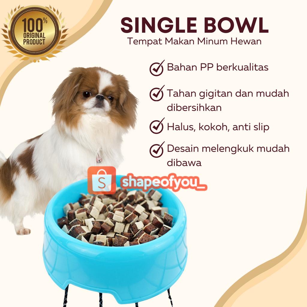 Mangkok Makanan Kucing Anjing Bulat Anti Slip Anti Semut Tempat Makan Minum Hewan Pet Bowl