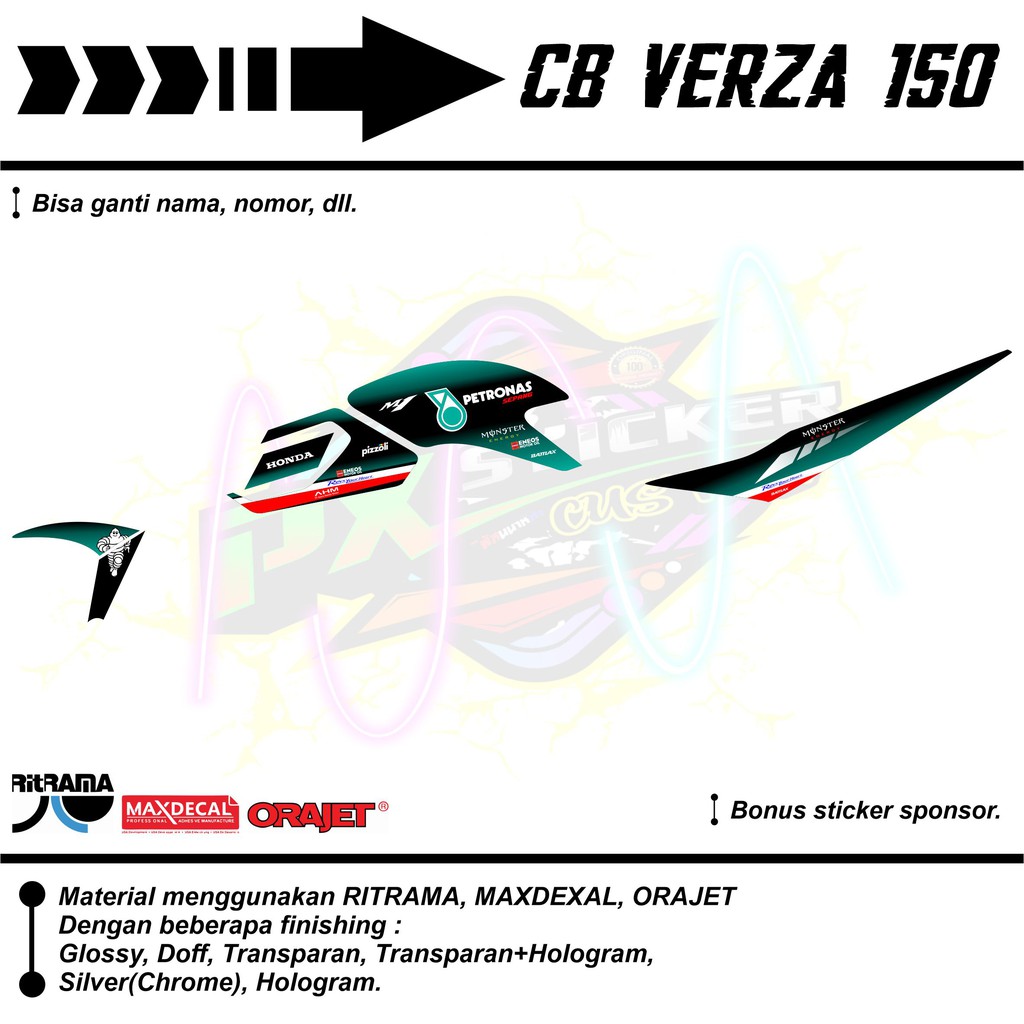 STRIPING CUSTOM CB VERZA 150