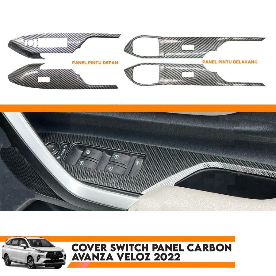 Cover Switch Panel Avanza Veloz 2022 Carbon