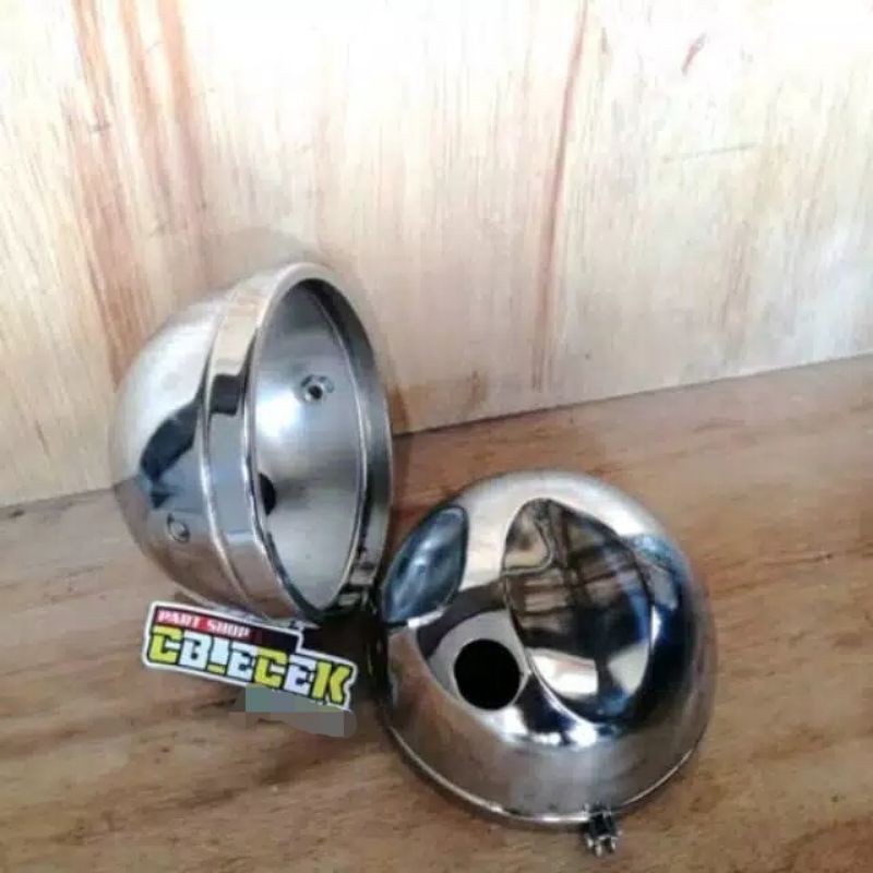 Batok lampu L2g full press chrome tebal batok motor l2g