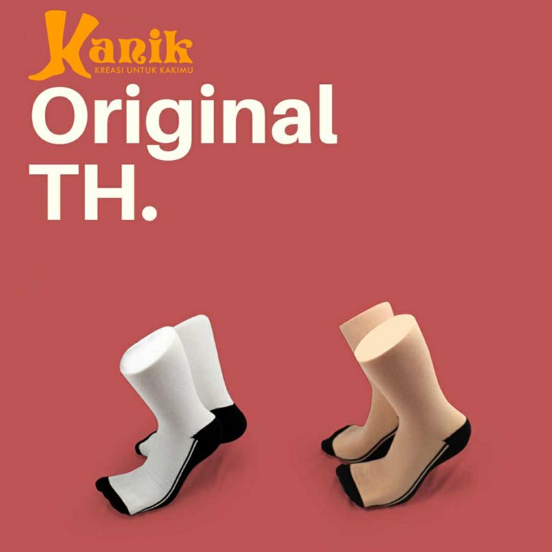 Kaos Kaki Tanpa Jempol Tapak Hitam - Kanik Original Anti Kotor Socks Good Quality