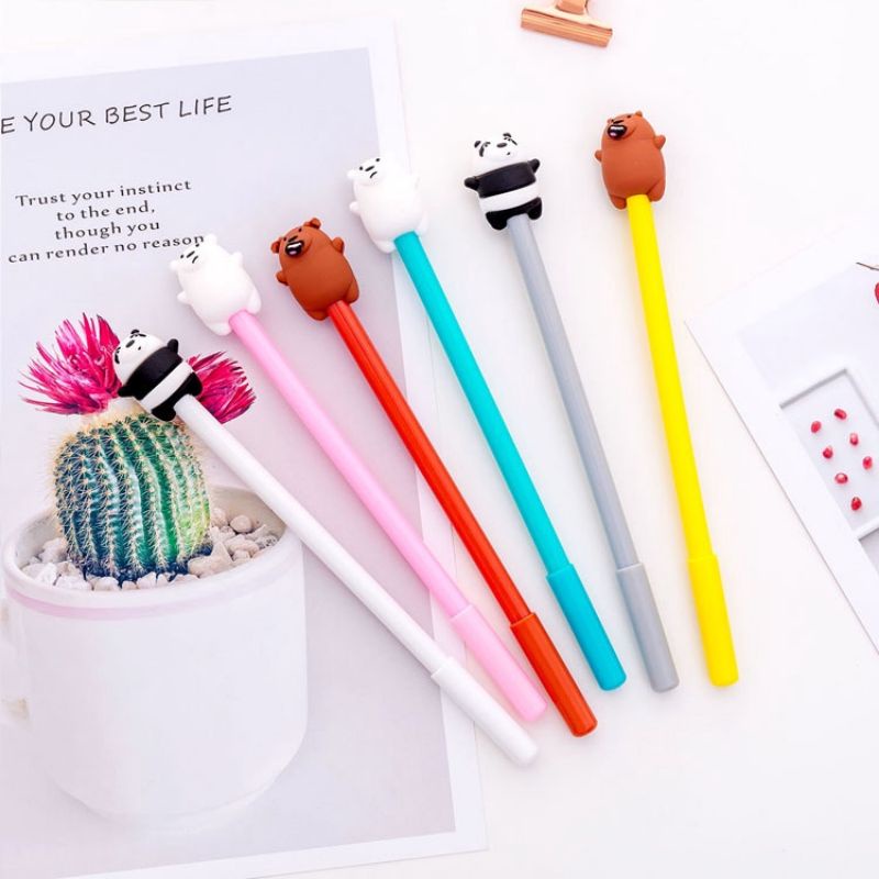 

GAEKOPEDIA || Bolpen Karakter Bare Bears Pulpen Beruang Gendut Lucu Pena Beruang Imut