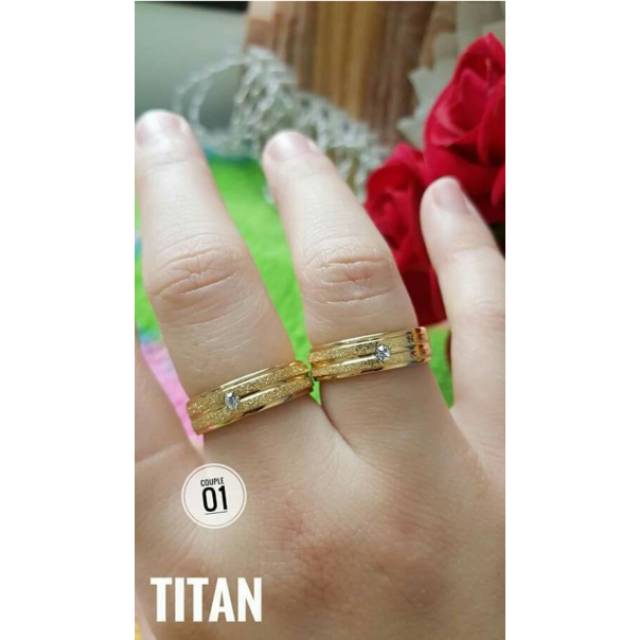 Cincin couple titanium