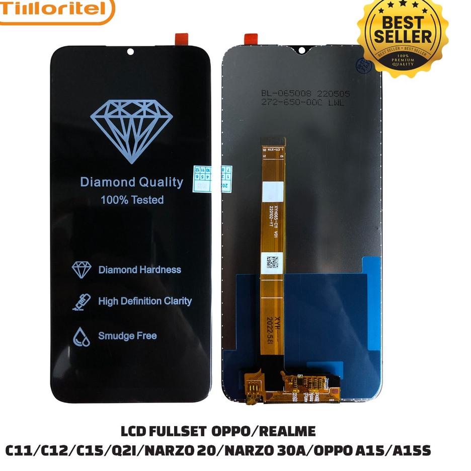 Best Update SPAREPART HP LCD+TS OPPO REALME C11/C12/C15/Q2I/NARZO 20/NARZO 30A/OPPO A15/A15S UNIV BL