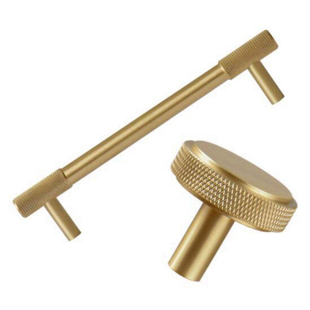 NICKOLAS1 Doorknob Retro Kuningan Murni Knurled Hardware Furniture Gagang Pintu Lemari Solid