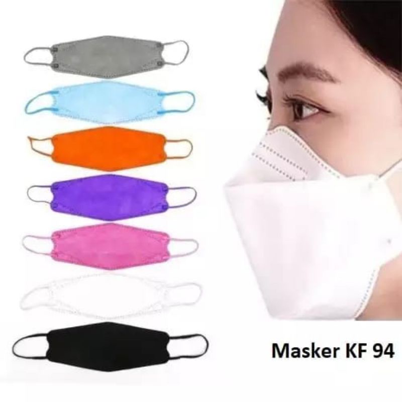 MASKER KF94 WARNA / HITAM / PUTIH