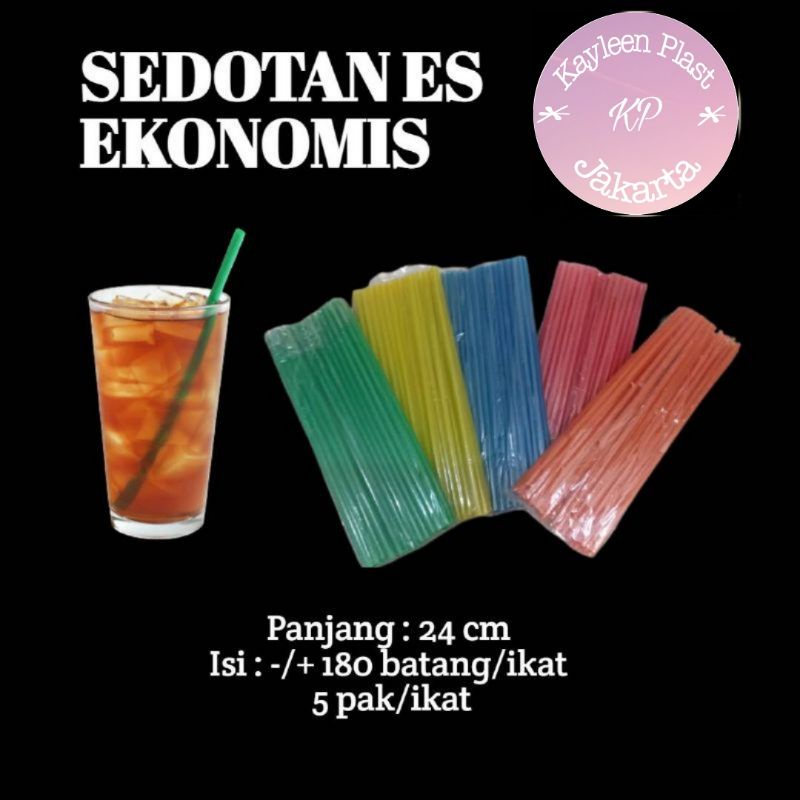 Sedotan Murah / Sedotan Es Teh / Sedotan Warna Warni Harga Grosir