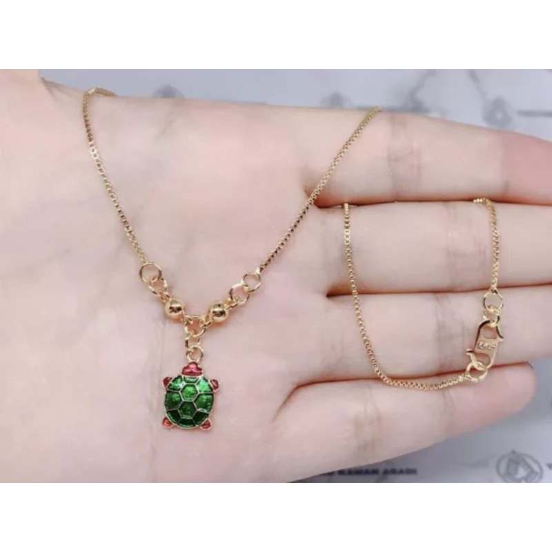 Xuping Gold Kalung Anak Perempuan Liontin Kura - Kura *12