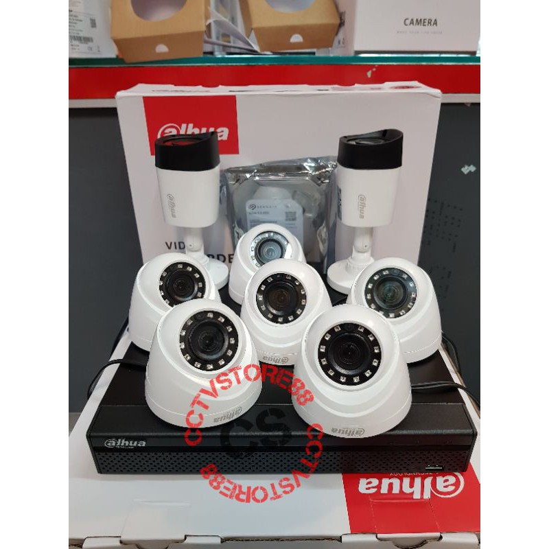 PAKET 8 CHANNEL DAHUA 1080P 2MP LENGKAP PAKET CCTV DAHUA 8 CHANNEL 2MP